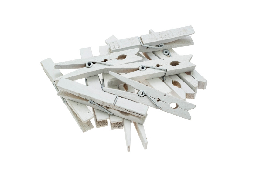 Klamerki ozdobne 7,2cm białe SPB72 Brewis